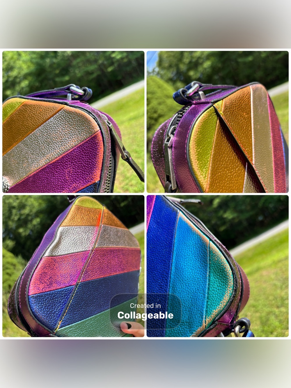 Kurt Geiger Rainbow Leather Crossbody Bag - Picture 13 of 17